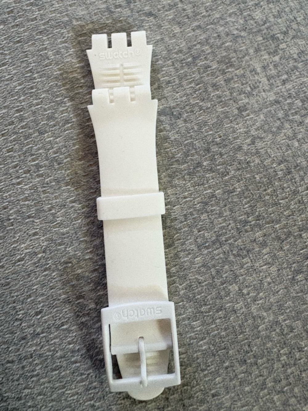 Swatch White Silicone Watch Strap Replacement Band